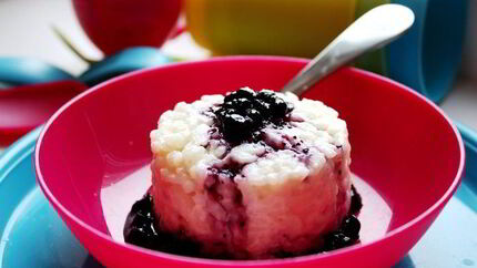 Черничный рисовый пудинг
