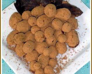 Десерт из винограда и шоколада Трюфельки