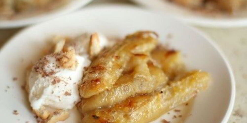 Рецепт десерта из запеченных бананов