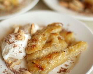 Десерт из запеченных бананов