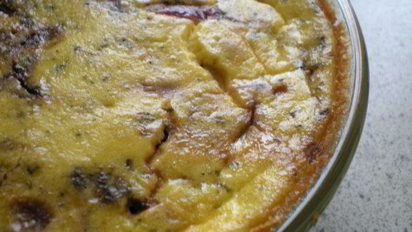 клафути с красным луком