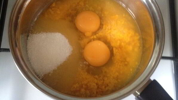 блинный тортик с кремом из апельсинов и сгущенки