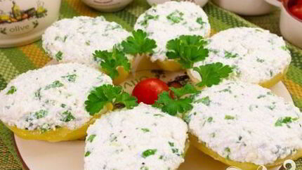 Картофель с творожным кремом