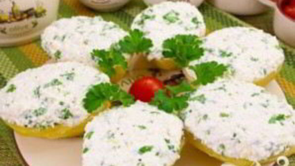 картофель с творожным кремом