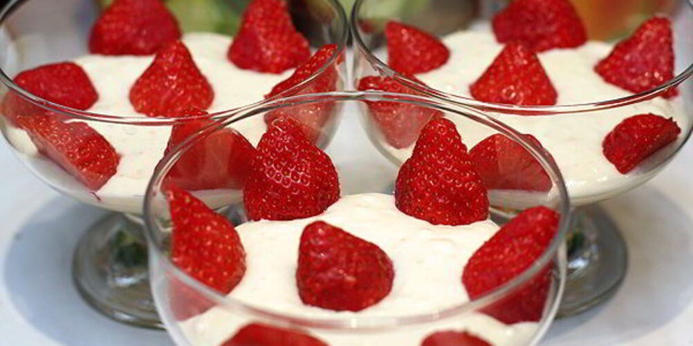 Рецепт клубники с творожным кремом