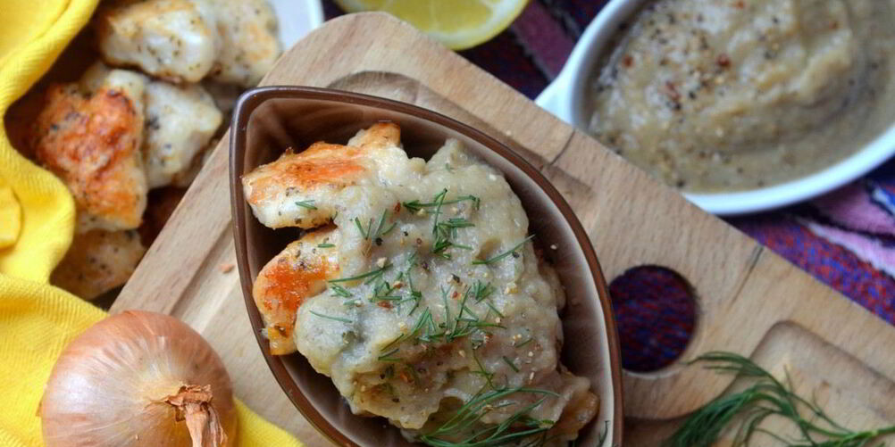 Рецепт курицы по-китайски с грибным кремом