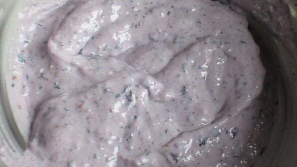 мини-бриоши с творожно-черничным кремом