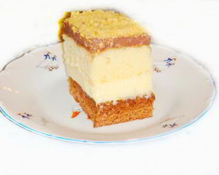 Пляцок бисквит с заварным кремом