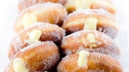 Пончики с заварным лимонным кремом