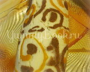 Рулет бисквитный с творожным кремом