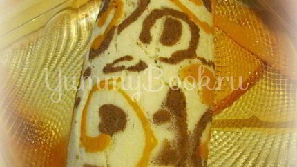 Рулет бисквитный с творожным кремом