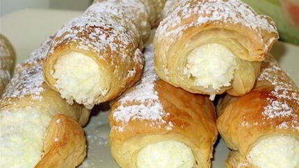 Трубочки с кремом