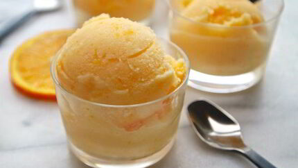 Мандариновое мороженое на молоке