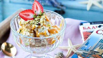 Мороженое из замороженного банана и арахисовой пасты