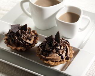 Бананово-кофейный мусс в корзиночках