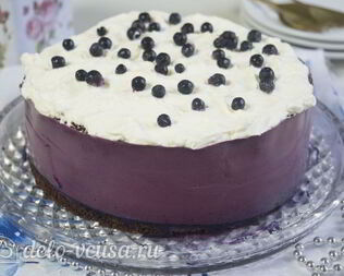 Черничный муссовый торт