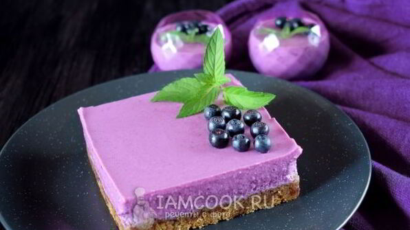 десерт черничный мусс