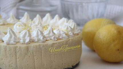 Лимонный муссовый торт