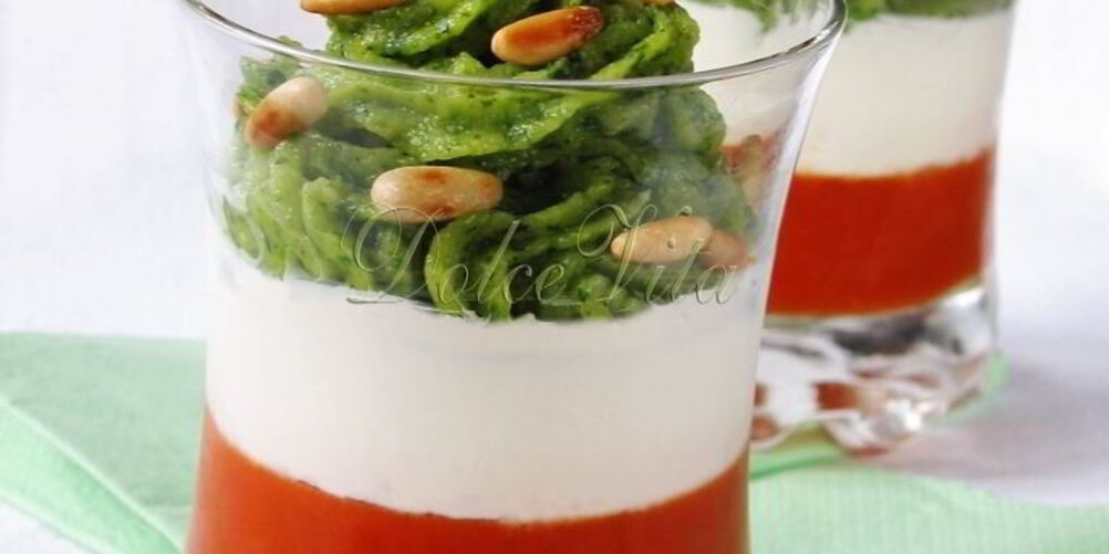 Рецепт праздничной закуски капрезе-мусс