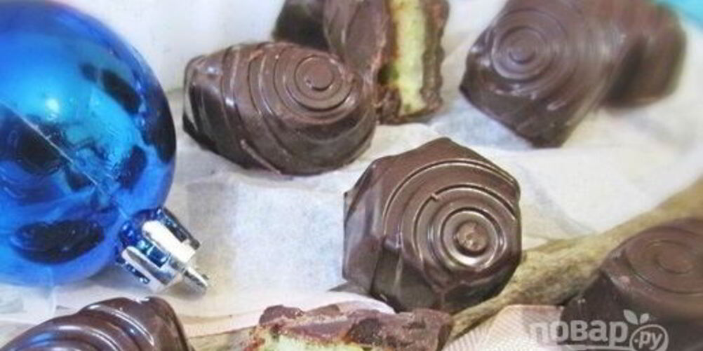 Рецепт шоколадных конфет с персиковым муссом