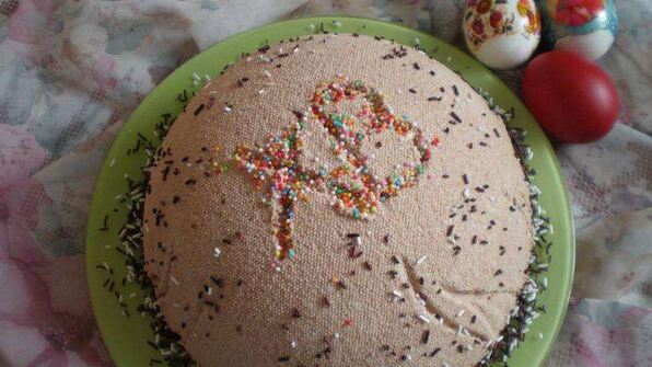 кулич шоколадный на желтках