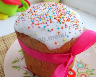 Пасхальный кулич творожный с творогом