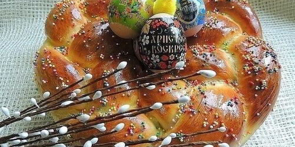 Рецепт пасхального венка с тройной начинкой