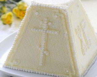 Печеная творожная пасха с цукатами