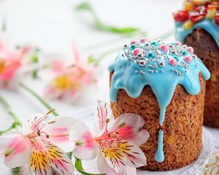 Сочный творожный кулич