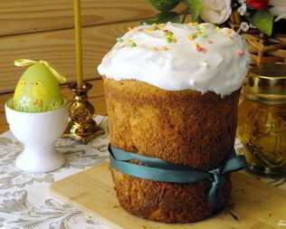 Творожный кулич на Пасху