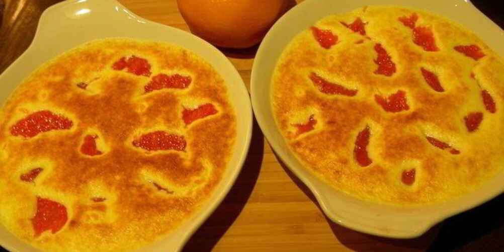 Рецепт гратен-суфле с грейпфрутом