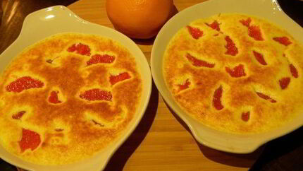 Гратен-суфле с грейпфрутом