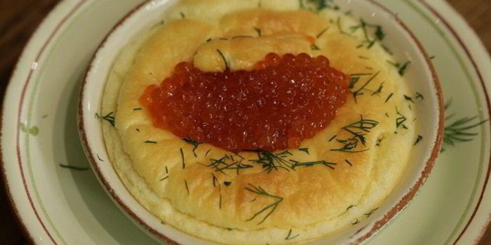 Рецепт сливочного суфле с красной икрой