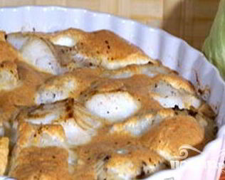 Судак в сырном суфле