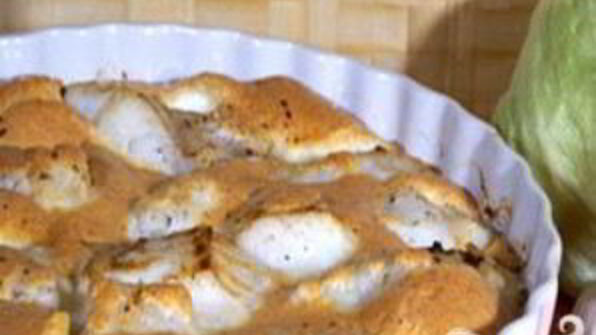 судак в сырном суфле