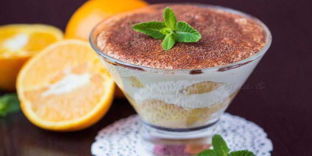 Рецепт апельсинового тирамису с мятным сиропом