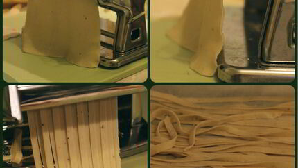 Домашняя пшенично-яичная лапша