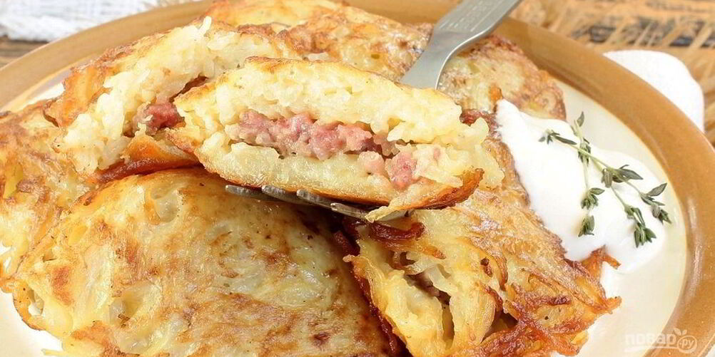 Рецепт драников картофельных с мясом
