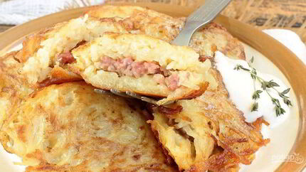 Драники картофельные с мясом