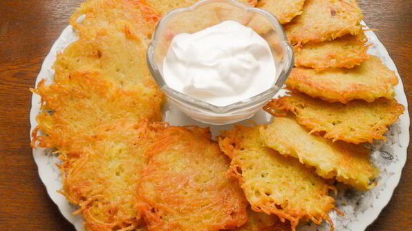 драники с чесноком