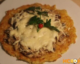 Драники с грибами