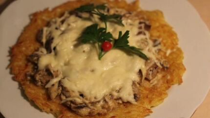 Драники с грибами