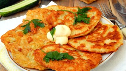 Драники с курицей