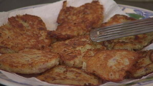 картофельные драники с треской