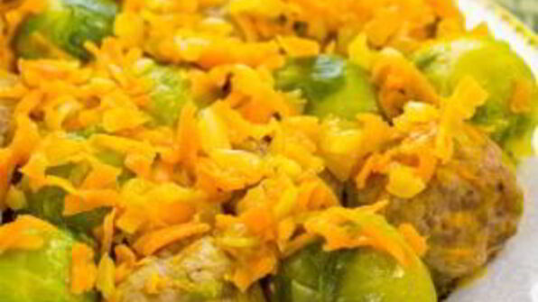 брюссельская капуста с фрикадельками