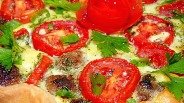 киш с фрикадельками