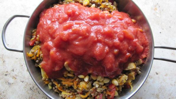 чечевица с мясом