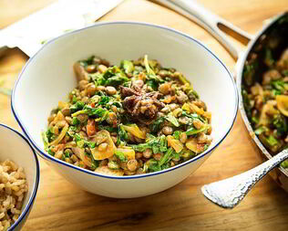 Чечевица с овощами