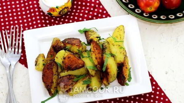 картофель по-деревенски в мультиварке