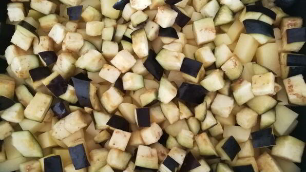 картофель с баклажаном в духовке